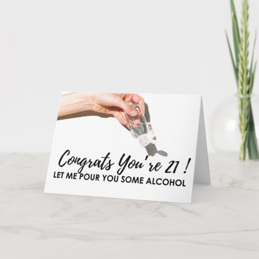 検疫21誕生日カードハンドサおもしろいニタイザ カード (正面)