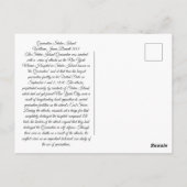 検疫、スタテン島1833 ポストカード (裏面)