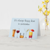 検疫 ソーシャル ディスタンシング ハッピーアワー カード (黄色い花)