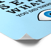 検眼おもしろいプリン目 ポスター (角)