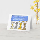 検眼医として卒業のお祝い カード (黄色い花)