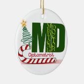 検眼医のクリスマスのオーナメントMDの医者 セラミックオーナメント (右)