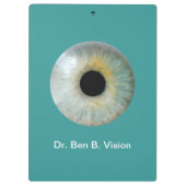 検眼医のテーマのパーソナライズなアクリルのクリップボード クリップボード (裏面)