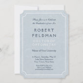 検眼医のヴィンテージの接眼レンズの卒業カード 招待状 (裏面)