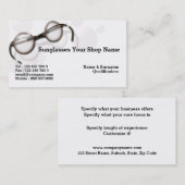 検眼医の光学ヴィンテージのサングラスフレーム 名刺 (正面/裏面)