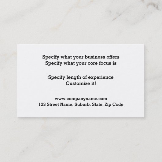 検眼医の光学ヴィンテージのサングラスフレーム 名刺 (裏面)