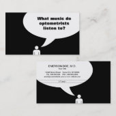 検眼医の冗談/音楽冗談 名刺 (正面/裏面)