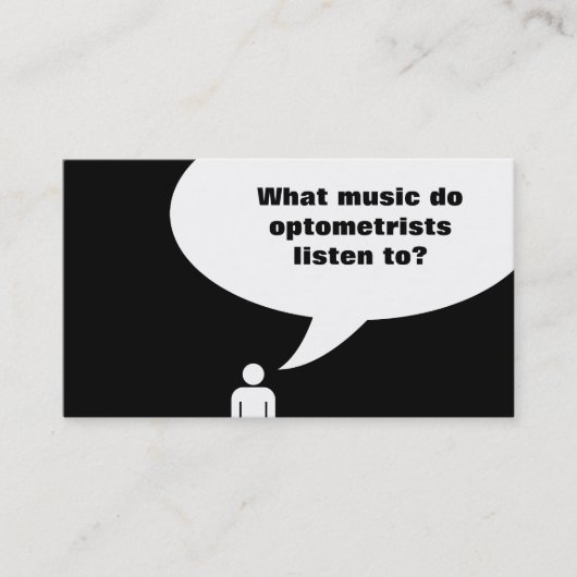 検眼医の冗談/音楽冗談 名刺 (正面)