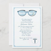 検眼医の卒業の招待状 招待状 (正面)