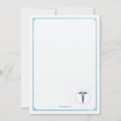 検眼医の卒業の招待状 招待状 (裏面)