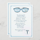検眼医の卒業の招待状 招待状 (正面/裏面)