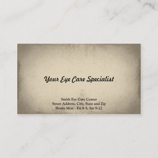 検眼医の名刺 名刺 (裏面)