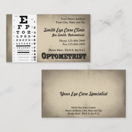 検眼医の名刺 名刺 (正面/裏面)