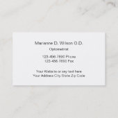 検眼医の名刺 名刺 (裏面)