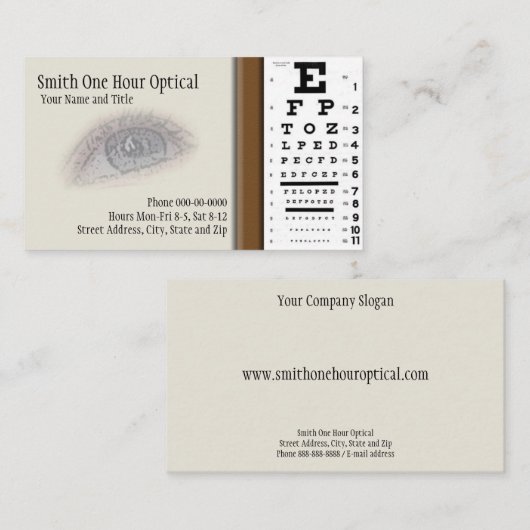 検眼医の名刺 名刺 (正面/裏面)
