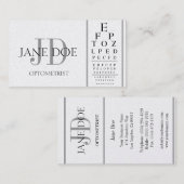 検眼医の図表のデラックスなプラチナ 名刺 (正面/裏面)