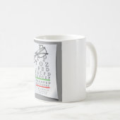検眼医の図表のマグ コーヒーマグカップ (正面右)