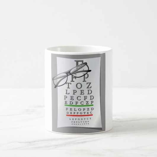 検眼医の図表のマグ コーヒーマグカップ (中央)