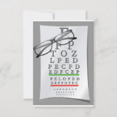 検眼医の図表の招待状 招待状 (正面)