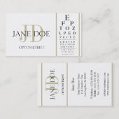 検眼医の図表の白かタンは縞で飾ります 名刺 (正面/裏面)