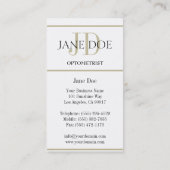 検眼医の図表の白かタンは縞で飾ります 名刺 (裏面)