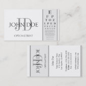 検眼医の図表の白 名刺 (正面/裏面)