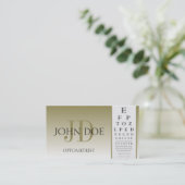 検眼医の図表の眼科医の金ゴールドはモノグラム衰退します 名刺 (スタンド正面)