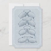 検眼医の退職のヴィンテージの接眼レンズ 招待状 (正面)