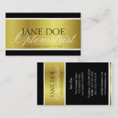 検眼医の金ゴールドの金属原稿 名刺 (正面/裏面)