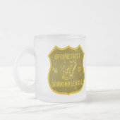 検眼医の飲むリーグ フロストグラスマグカップ (左)