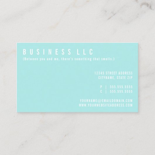 検眼医の鼻の冗談 名刺 (裏面)