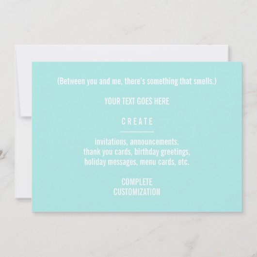 検眼医の鼻の冗談 招待状 (裏面)