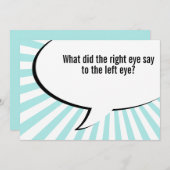 検眼医の鼻の冗談 招待状 (正面/裏面)