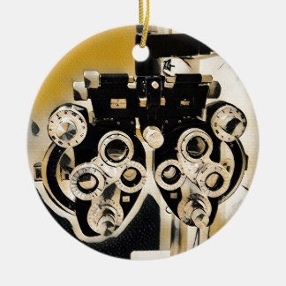 検眼医のPhoroptorクールでモダンなレンズ セラミックオーナメント