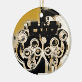 検眼医のPhoroptorクールでモダンなレンズ セラミックオーナメント (左)