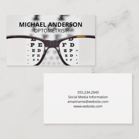 検眼医 |アイグラフ |処方眼鏡 名刺 (正面/裏面)