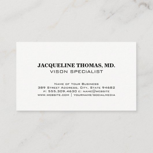 検眼医 |アイテストのグラフ 予約カード (裏面)