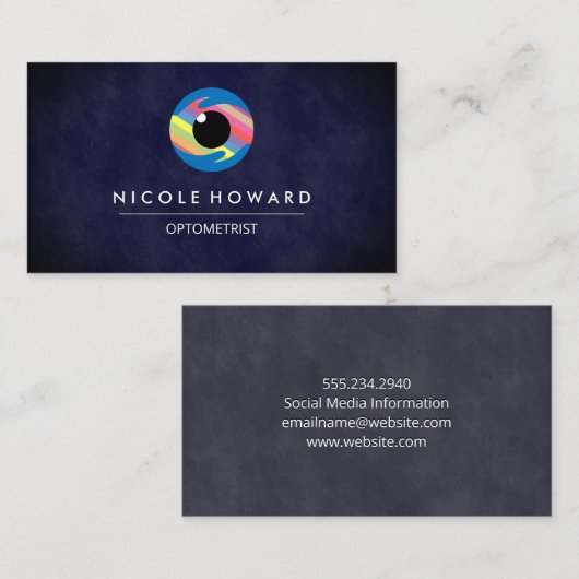 検眼医 | アイボールロゴ 名刺 (正面/裏面)