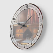 検眼医-ガラス-キャリアへの道 ラージ壁時計 (傾斜)