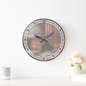 検眼医-ガラス-キャリアへの道 ラージ壁時計 (ホーム)