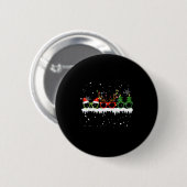 検眼医 クリスマスツリー 眼鏡 コスチューム サンタ 検眼 缶バッジ (正面&裏面)