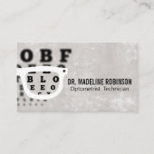 検眼医 |グラス |目の検査とツール 予約カード (正面)