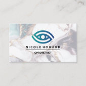 検眼医 |スタイル化されたアイロゴ 名刺 (正面)
