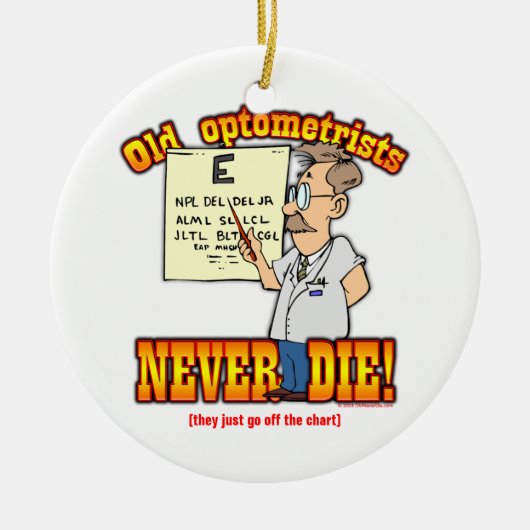 検眼医 セラミックオーナメント (正面)
