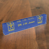 検眼医 デスクネームプレート (側面)