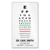 検眼医 | ドクター | 眼科検査表 マグネット名刺 (正面縦)