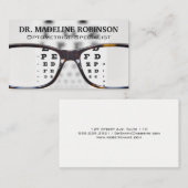 検眼医 |眼球図と眼鏡 予約カード (正面/裏面)