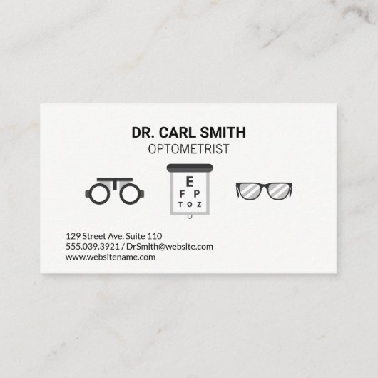 検眼医 | 眼科検査表 | 視気に 予約カード (裏面)