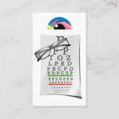 検眼医 |眼鏡検査チャートと眼鏡 予約カード (正面)