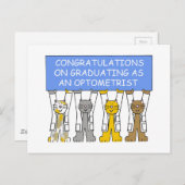 検眼士の卒業おめでとう。 ポストカード (正面/裏面)